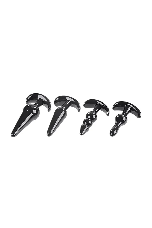 Selopa Anal Selopa Intro To Plugs 4pc Anal Plug Set Black