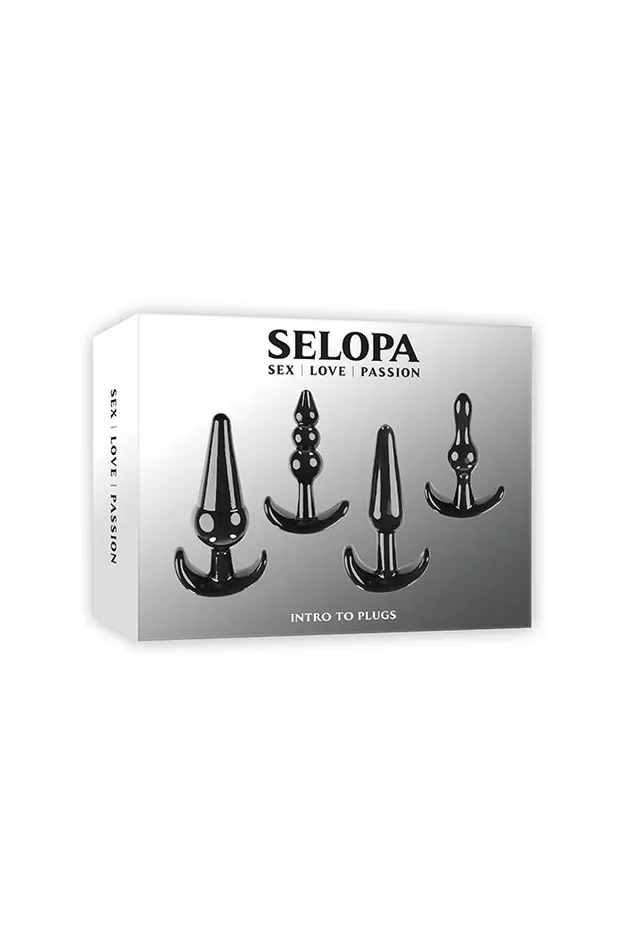 Selopa Anal Selopa Intro To Plugs 4pc Anal Plug Set Black