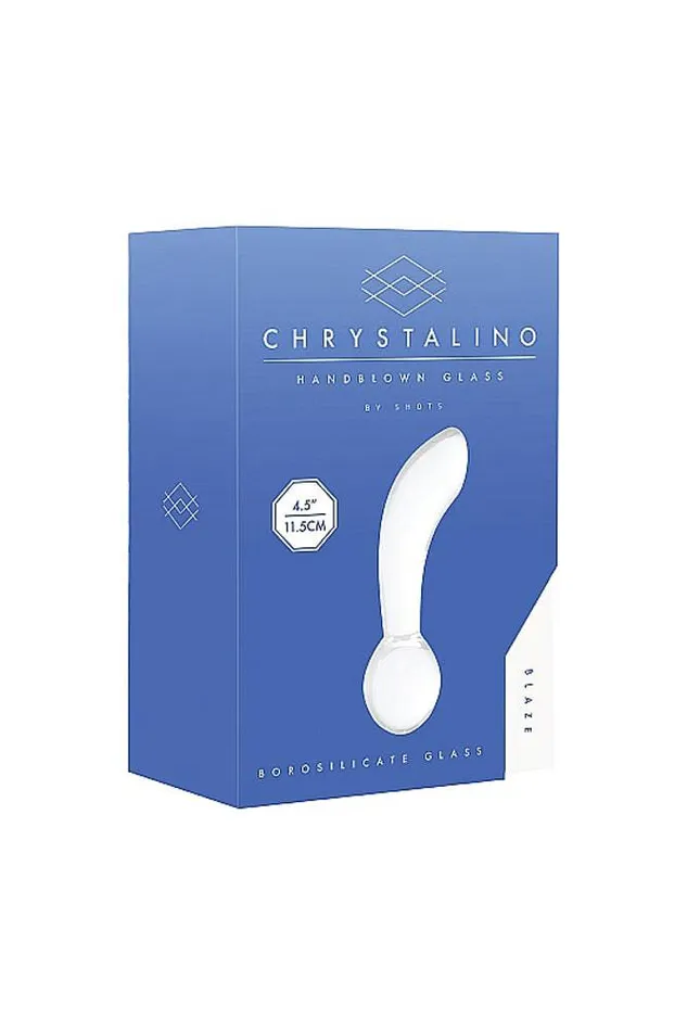 Shots Toys Anal Shots Toys Chrystalino Blaze Glass Butt Plug White