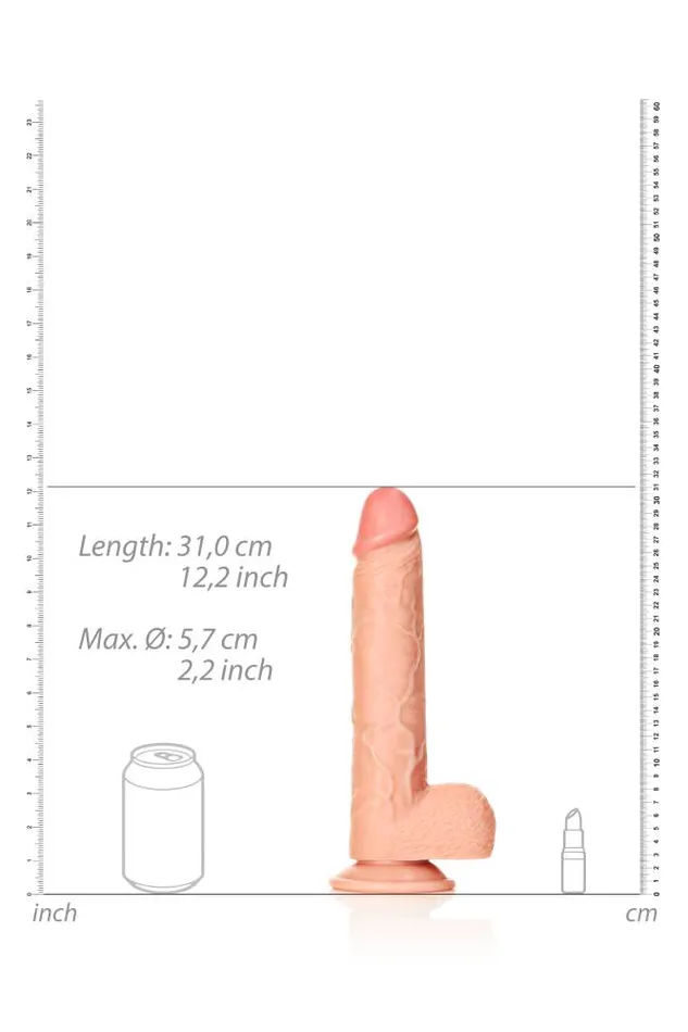 Shots Toys Dildos Shots Toys RealRock 11 Straight Dildo with Balls Various Colors