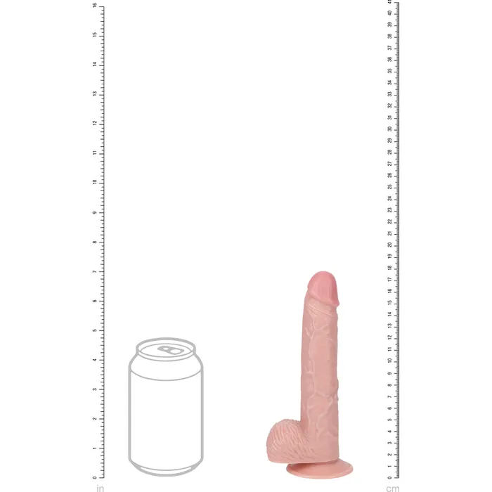 Shots Toys Shots Real Rock Realistic Straight Vibrating Dildo With Balls 7 Inch Light Dildos