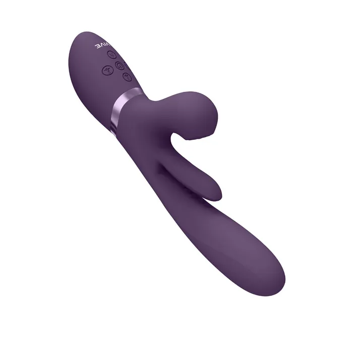 Shots Toys Shots Vive Kura Thrusting Rabbit Purple Vibrators