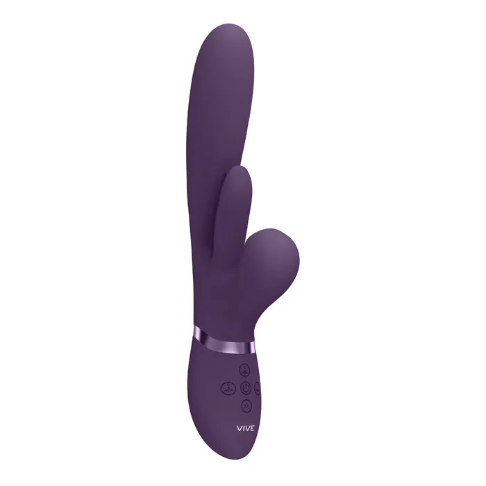 Shots Toys Shots Vive Kura Thrusting Rabbit Purple Vibrators