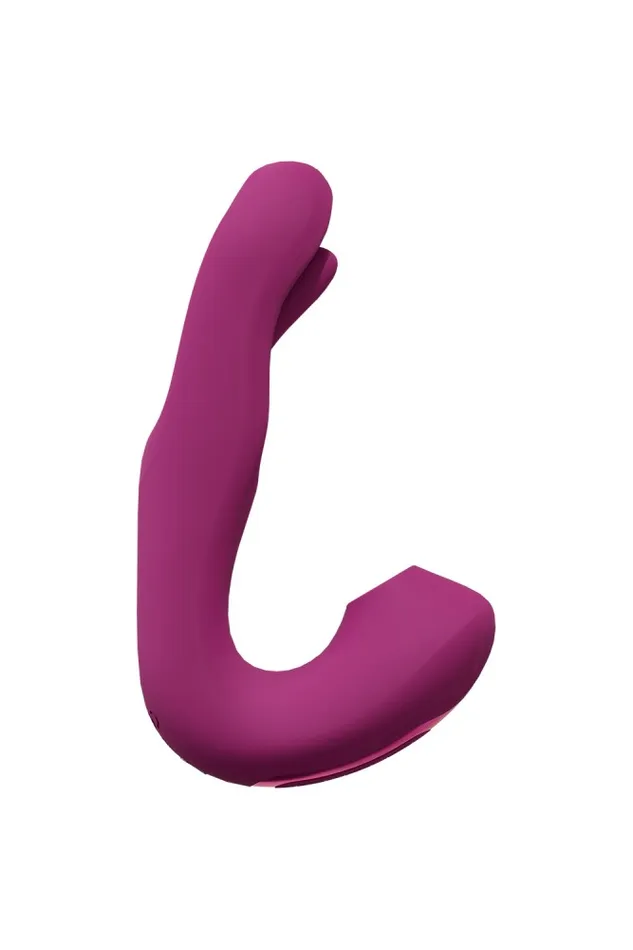 Shots Toys Vibrators Shots Toys VIVE Yuna Dual Vibrator With Air Pulse Flapping GSpot Stimulator Pink