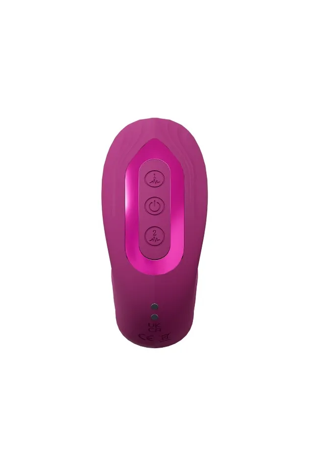 Shots Toys Vibrators Shots Toys VIVE Yuna Dual Vibrator With Air Pulse Flapping GSpot Stimulator Pink