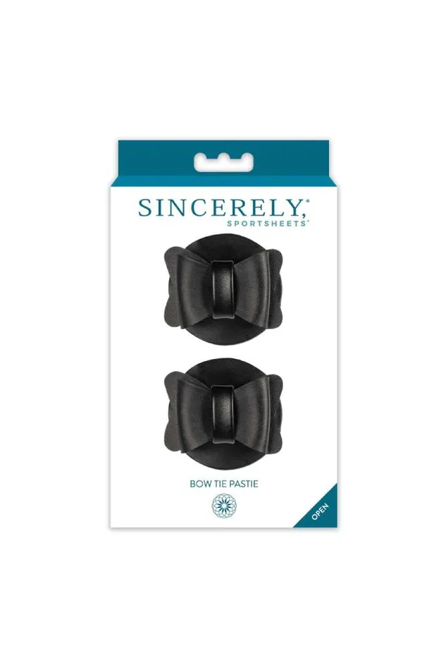 Sportsheets Anal Sincerely by Sportsheets Bow Tie Pasties Black