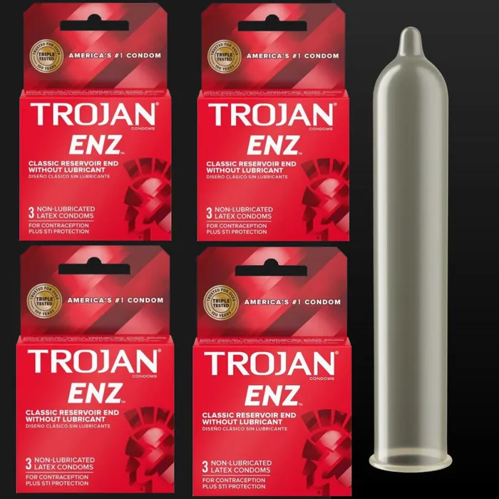 Trojan Vibrators Trojan ENZ Condoms Without Lube