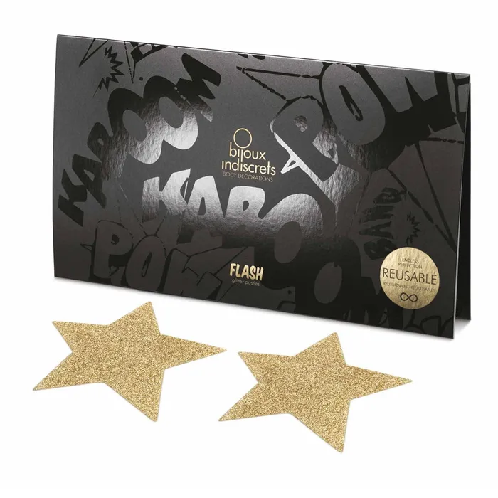 Vibrators Bijoux Indiscrets Bijoux Flash Star Pasties Gold