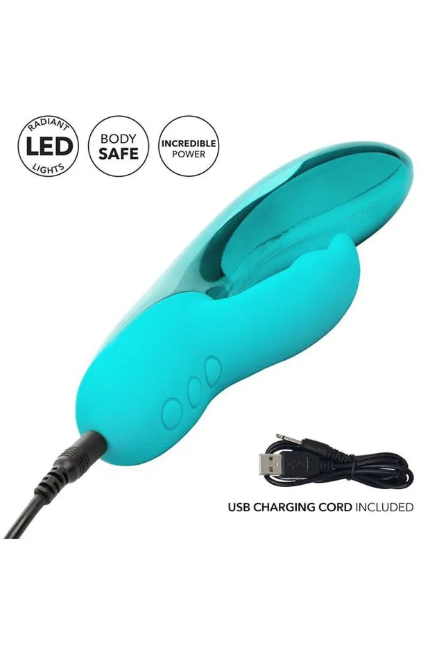 Vibrators Cal Exotics Cal Exotics DazzLED Brilliance LED Dual Vibrator Teal