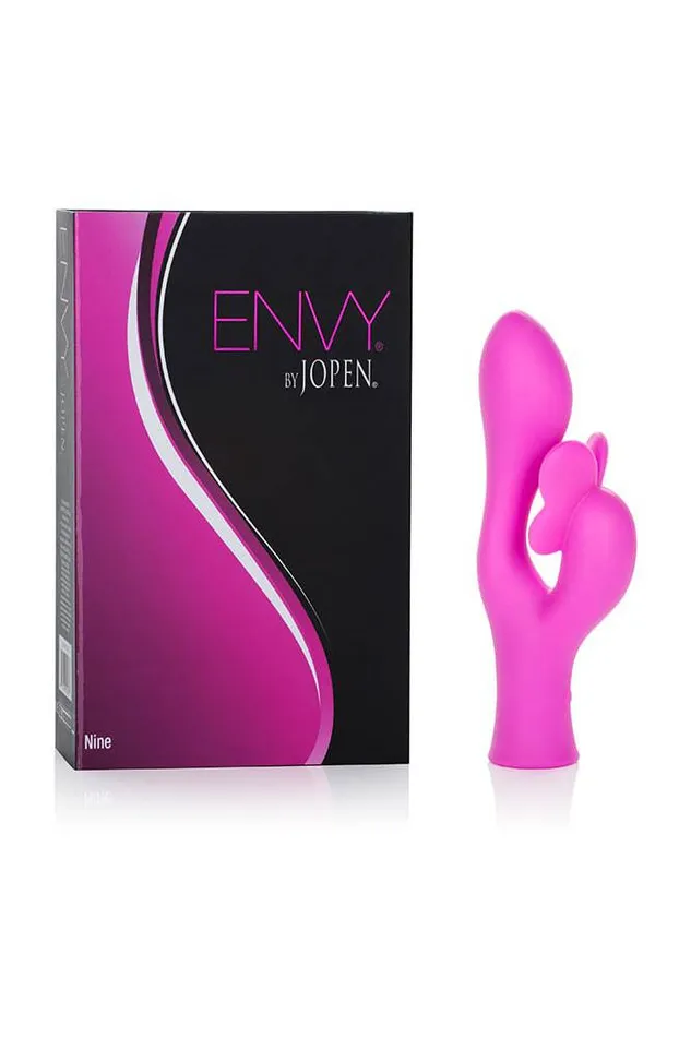 Vibrators Jopen Jopen Envy 9 Dual Vibrator Pink