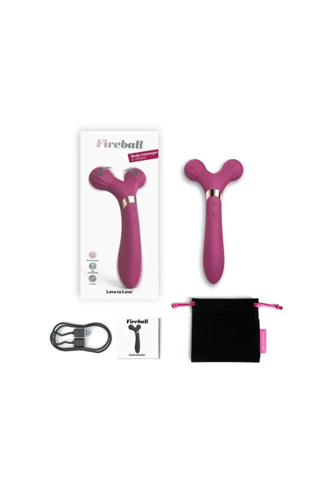 Vibrators Love to Love Fireball Body Massager Vibrator Plum Love to Love