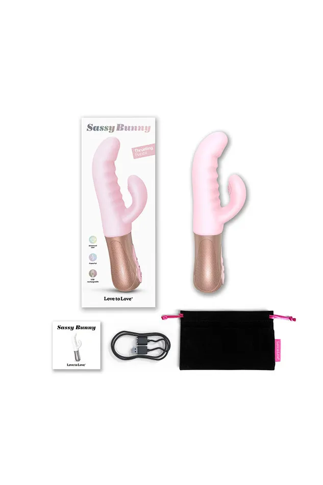 Vibrators Love to Love Sassy Bunny Thrusting Rabbit Vibrator Pink Love to Love