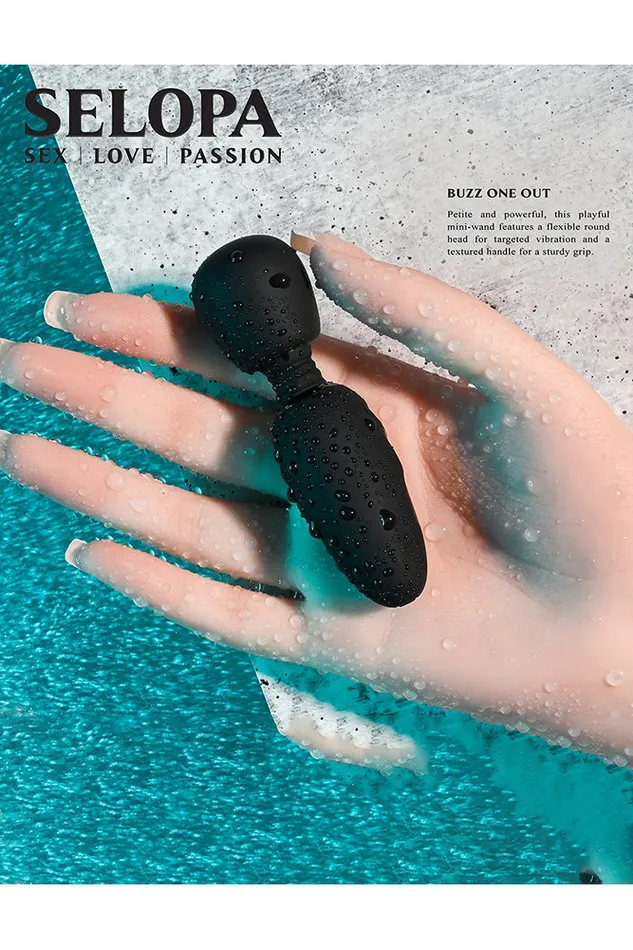 Vibrators Selopa Selopa Buzz One Out Mini Wand Black