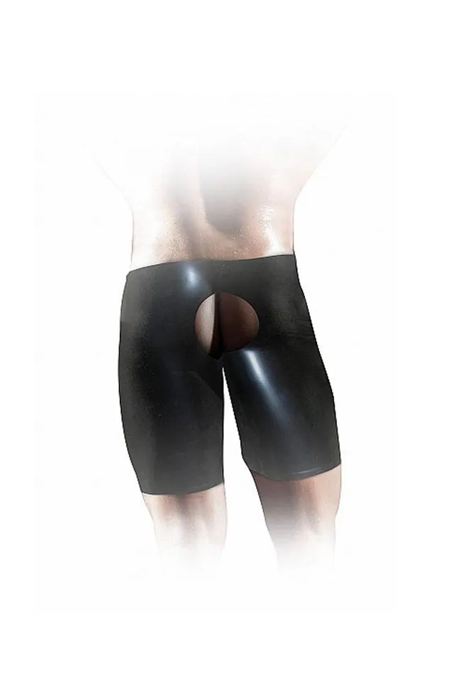 Vibrators Shots Toys Fist It Latex Unisex Fisting Shorts Black Shots Toys