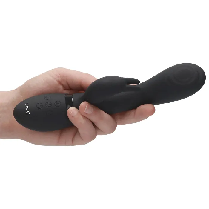 Vibrators Shots Toys Shots Vive Cato Pulse GSpot Rabbit Vibrator Black