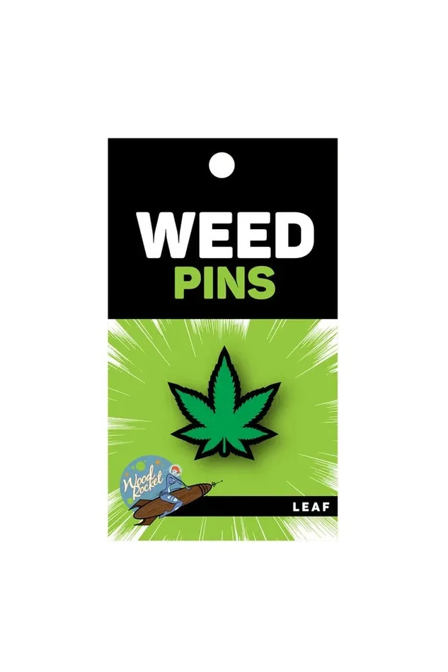 Vibrators Wood Rocket Wood Rocket Weed Leaf Enamel Pin