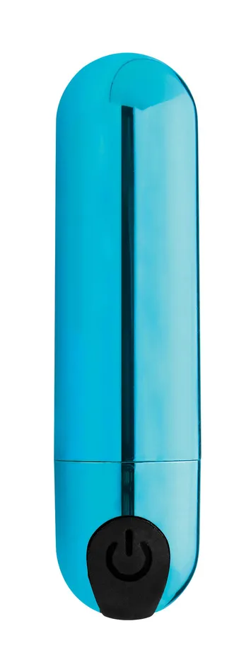 10x Rechargeable Vibrating Metallic Bullet Blue XR Brands Bang Vibrators