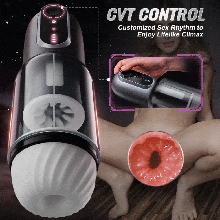 AcmeJoy ARMOR CVT Control Sucking Thrusting Rotating Erection Aid Masturbator Male Sex Toys