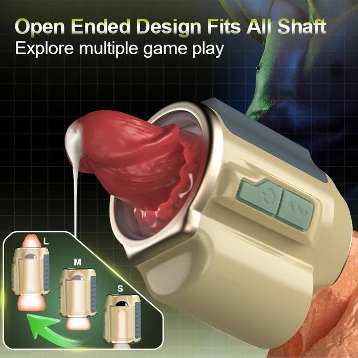 AcmeJoy Male Sex Toys DiveEase 7 Rotation Vibration Open Ended Stroker