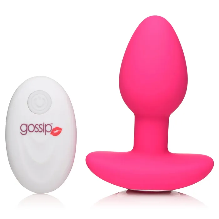 Anal Curve Toys Gossip Pop Rocker 10x Vibrating Silicone Plug Magenta