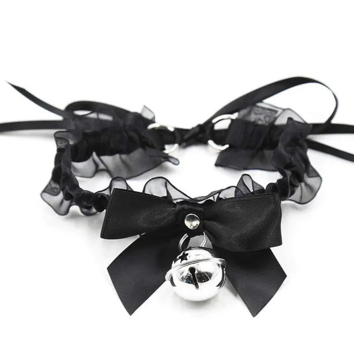 Bell and Bow Daddys Girl Choker Lace and Jewelry Lovegasm Vibrators