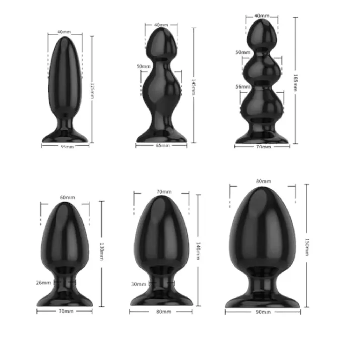 Big and Black Silicone Butt Trainer Tapered 492 to 692 Long Lovegasm Anal
