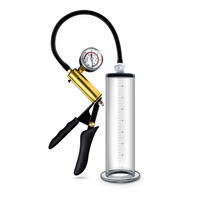 Blush Male Sex Toys Performance Vx6 Vacuum Penis Pump With Brass Pistol Pressure Gauge Clear Blush Male Sex Toys Performance Vx6 Vacuum Penis Pump With Brass Pistol Pressure Gauge Clear
