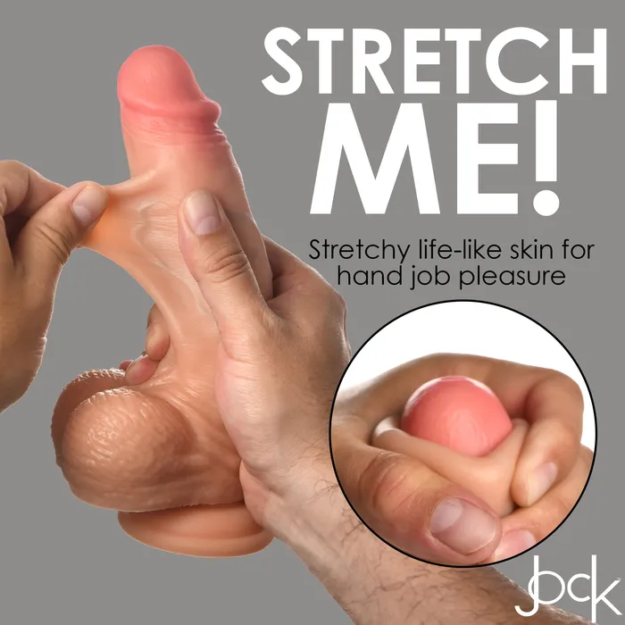 Curve Toys 8 Inch Real Skin Silicone Dildo with Balls Dildos