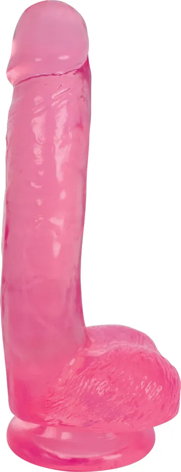 Curve Toys Dildos Lollicock 7 Inch Slim Stick With Balls Cherry Ice