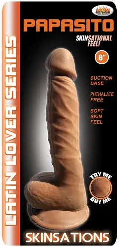 Dildos Hott Products Skinsations Latin Lover Series 8 Inches Papasito