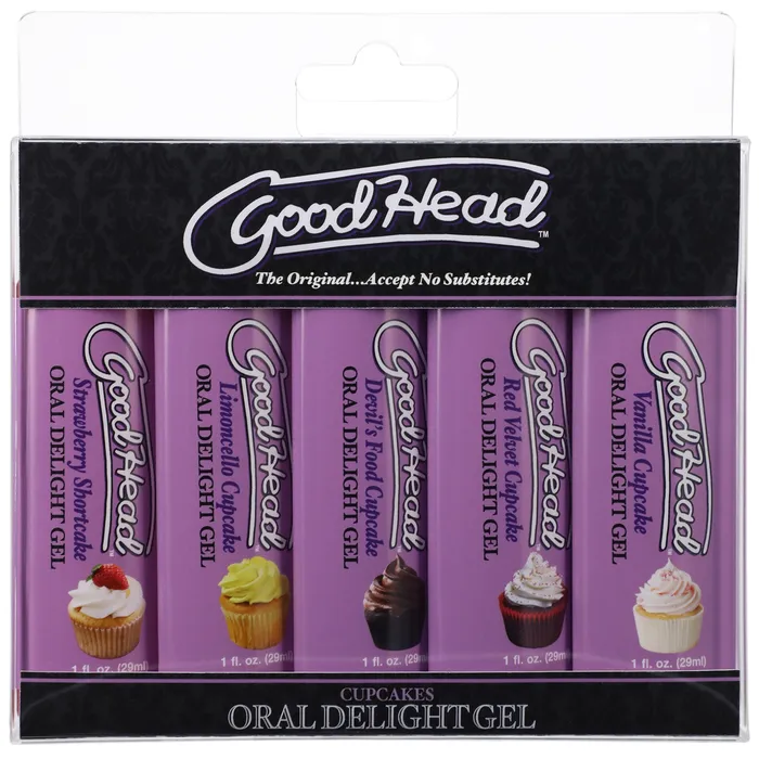 Doc Johnson Goodhead Oral Delight Gel Cupcake 5 Pack 1 Fl Oz Enhancers