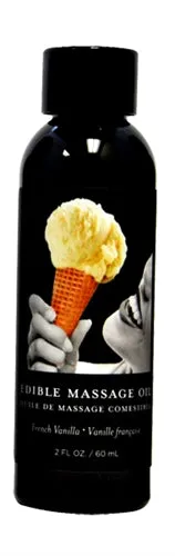 Earthly Body Couples Edible Massage Oil Vanilla 2 Fl Oz