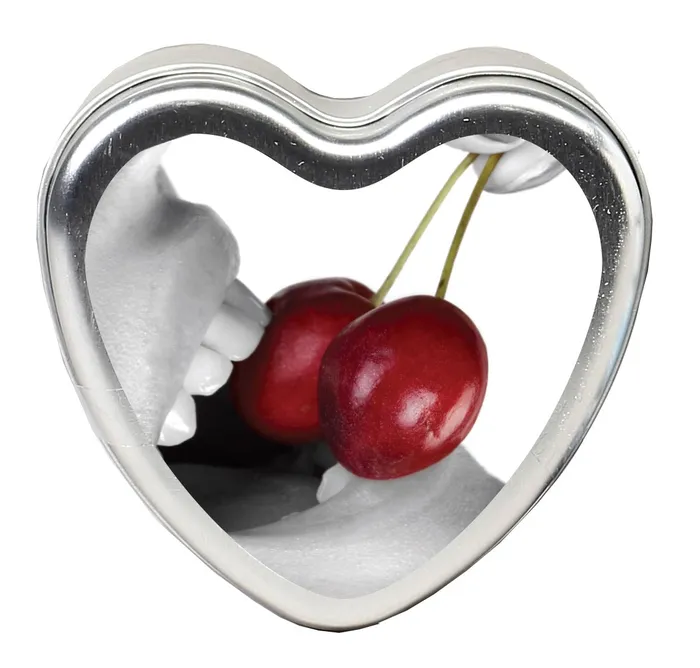 Earthly Body Edible Heart Candle Cherry 4 Oz Anal