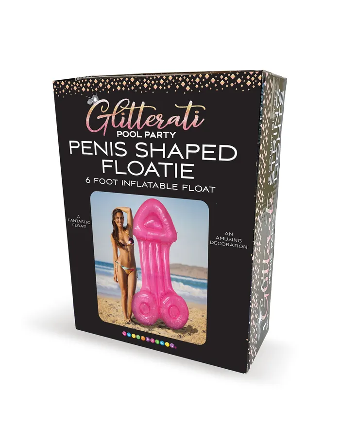Glitterati Penis Pool Float 6ft Pink Little Genie Vibrators