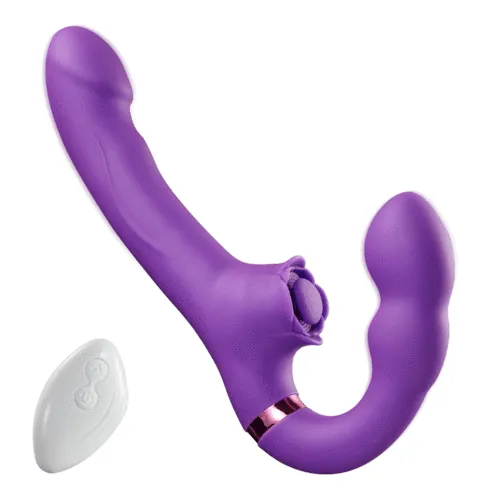 Loria for Couples 10 Tapping Vibrating Gspot Clit Stimulator Strapless Doubleended Remote Control Dildo AcmeJoy Female Sex Toys Loria for Couples 10 Tapping Vibrating Gspot Clit Stimulator Strapless Doubleended Remote Control Dildo AcmeJoy Female Sex Toys