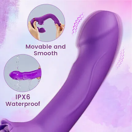 Loria for Couples 10 Tapping Vibrating Gspot Clit Stimulator Strapless Doubleended Remote Control Dildo AcmeJoy Female Sex Toys