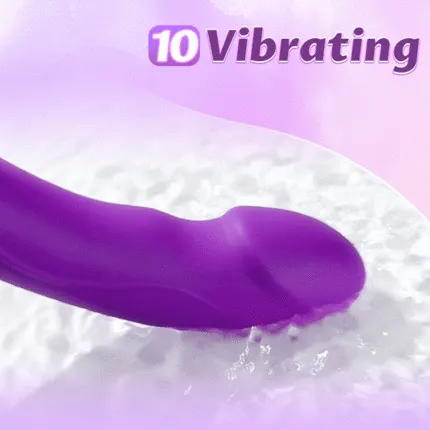 Loria for Couples 10 Tapping Vibrating Gspot Clit Stimulator Strapless Doubleended Remote Control Dildo AcmeJoy Female Sex Toys