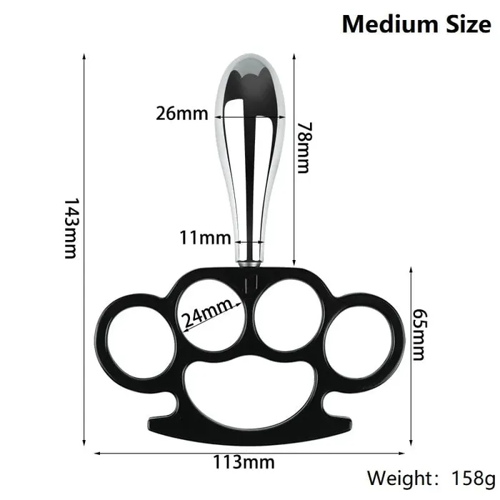 Lovegasm Anal Metal Knuckle Plug