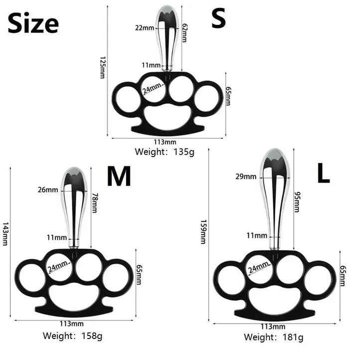 Lovegasm Anal Metal Knuckle Plug