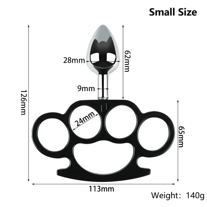 Lovegasm Anal Metal Knuckle Plug