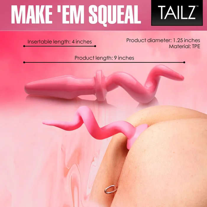 Master Series Anal Pink Pig Tail Butt Plug