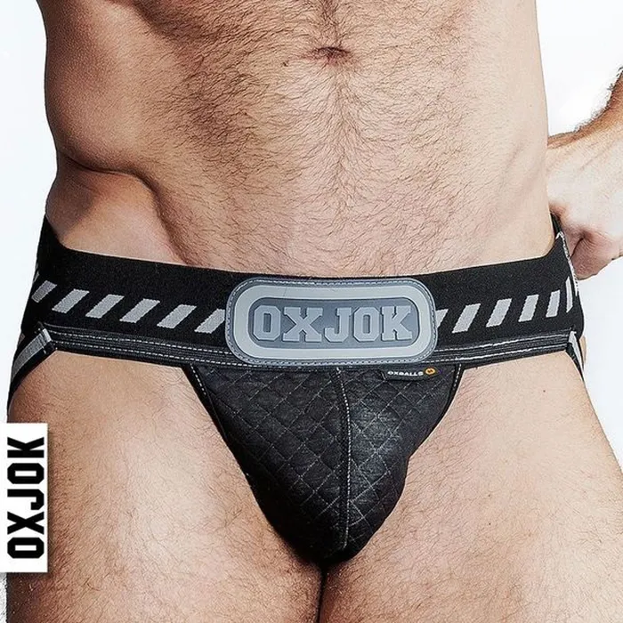 OXJok Packer Industrial Quilted Cargo Strapjock Black Pull Small Anal