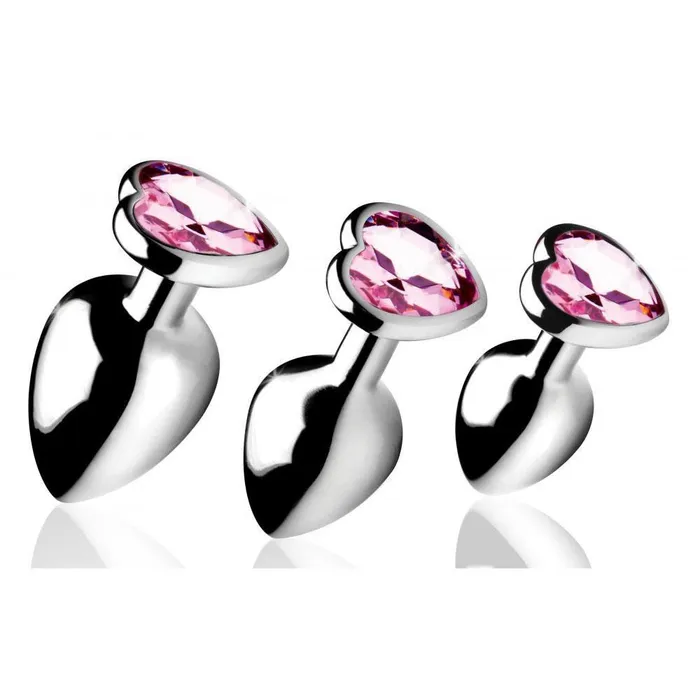Pink Heart Anal Plug Set Booty Sparks Anal