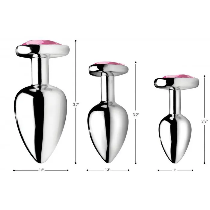 Pink Heart Anal Plug Set Booty Sparks Anal