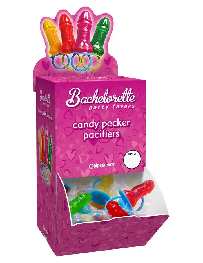 Pipedream Dildos Bachelorette Party Favors Candy Pecker Pacifier 48 Pieces Display