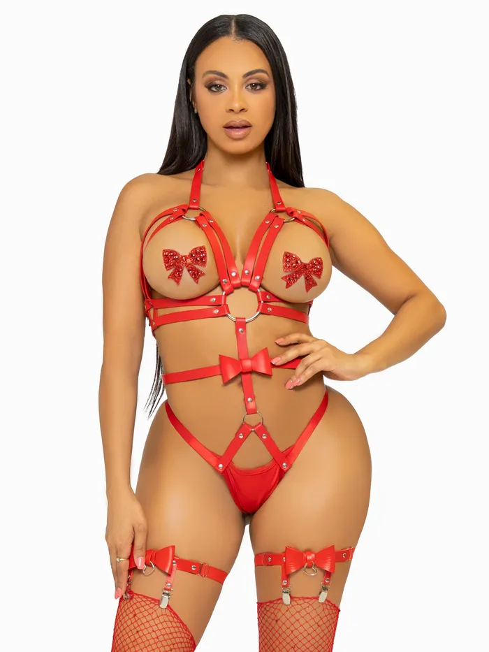 Sale Specials Restraints Convertible Vegan Leather ORing Medium Red