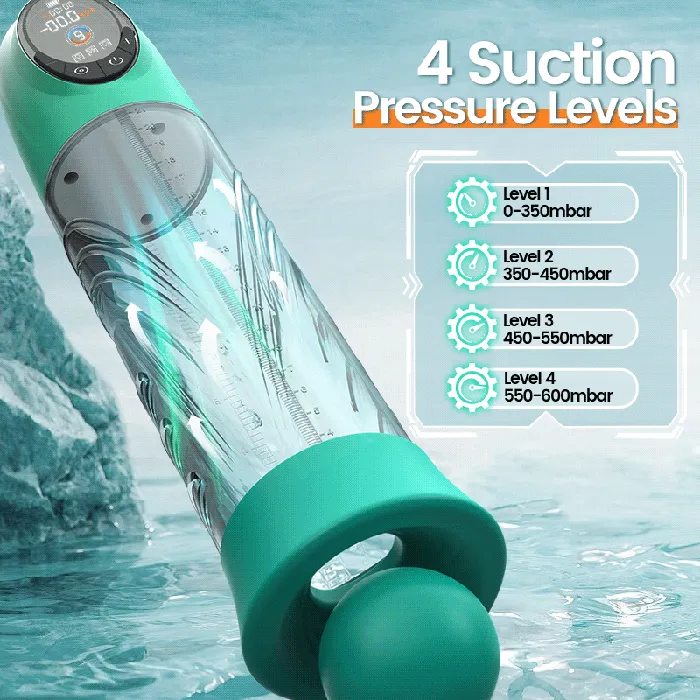 Source Electric Vacuum and Water Penis Pump with LCD Display Acmejoy Male Sex Toys