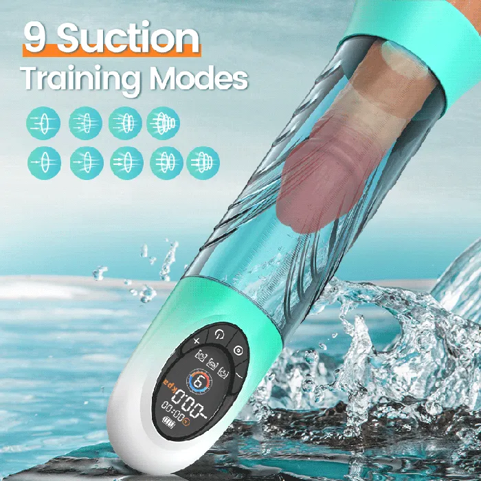 Source Electric Vacuum and Water Penis Pump with LCD Display Acmejoy Male Sex Toys