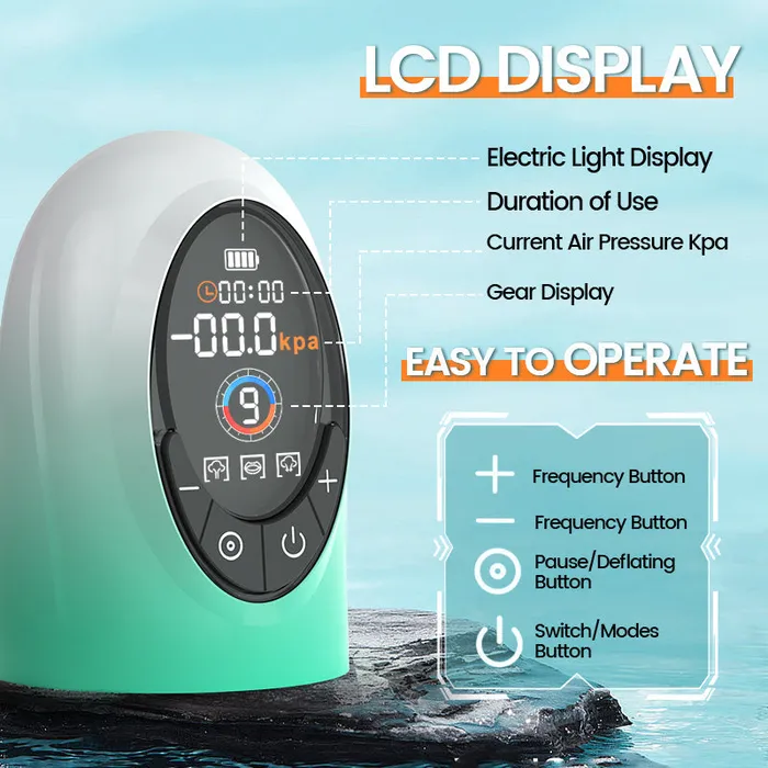 Source Electric Vacuum and Water Penis Pump with LCD Display Acmejoy Male Sex Toys