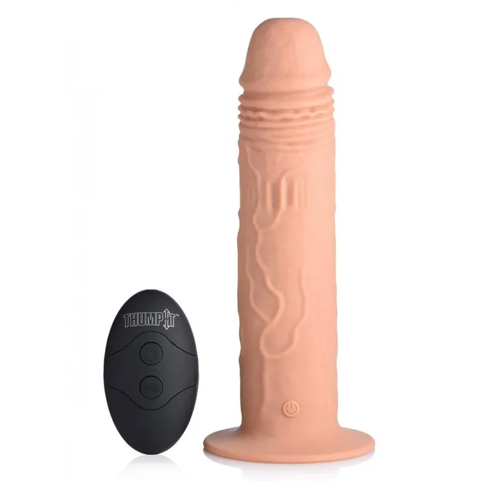 Thump It Female Sex Toys 7X Remote Control Vibrating and Thumping Dildo